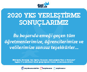 2020 YKS YERLEŞTİRME SONUÇLARIMIZ