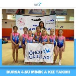 Artistik Cimnastik İl Birinciliği Müsabakalarında Minik A Kız Takımı öğrencilerimiz Bursa 4.sü olmuştur.