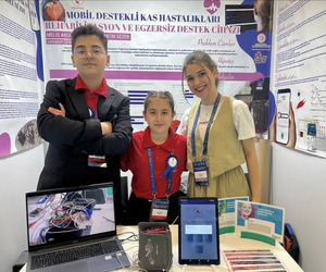 🏆 TÜBİTAK FİNALLERİNDEYİZ! 🏆 Gizem Fideci öğretmenimiz danışmanlığında, öğrencilerimiz Melis Akgün ve Ağa Tuna Batın Sezer tarafından geliştirilen “Mobil Destekli Kas Hastalıkları Rehabilitasyon ve Eg
