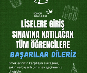 ✨ 2024-2025 Eğitim-Öğretim Yılı boyunca büyük bir özveri ve gayretle çalışmalarını tamamlayan tüm öğrencilere, LGS’de yürekten başarılar diliyoruz.